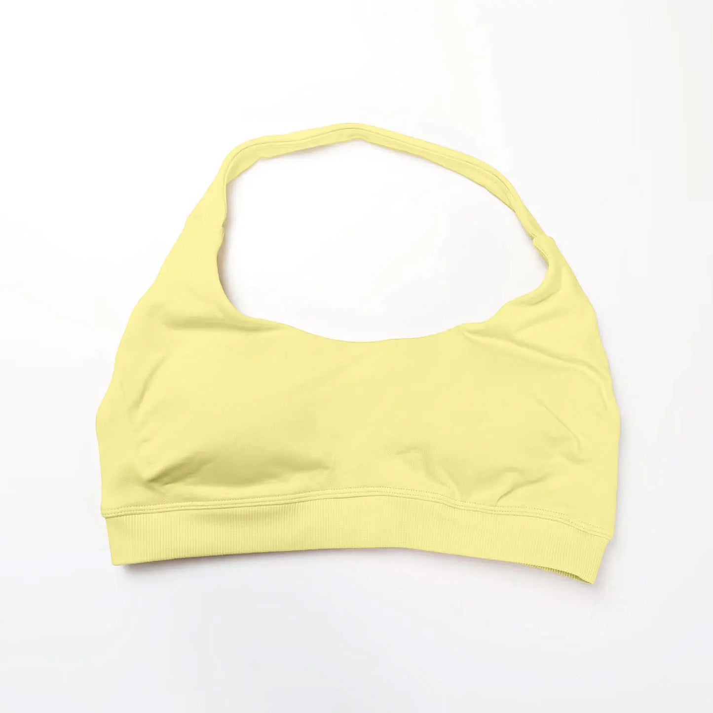 Impact Sports Bra Women Seamless Halter Top High Support Push-Up Open Back Gym Wear Fitness Yoga Workout Underwear