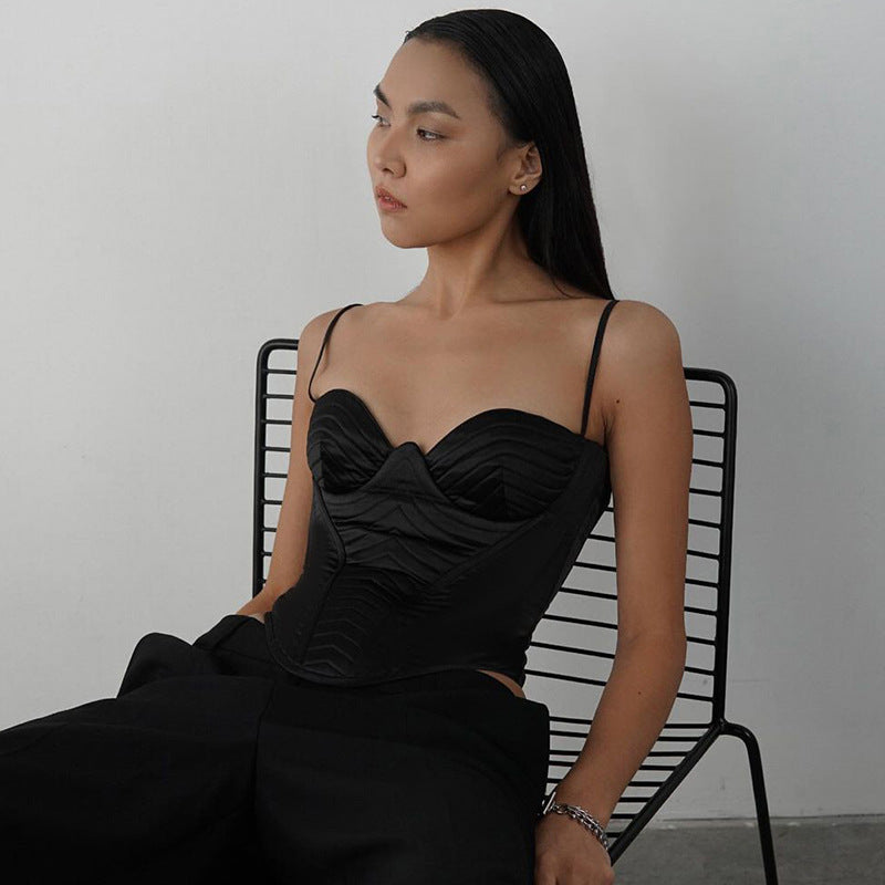 Spicy Girls Fashion Casual Versatile Slim Strap  Chest Cup