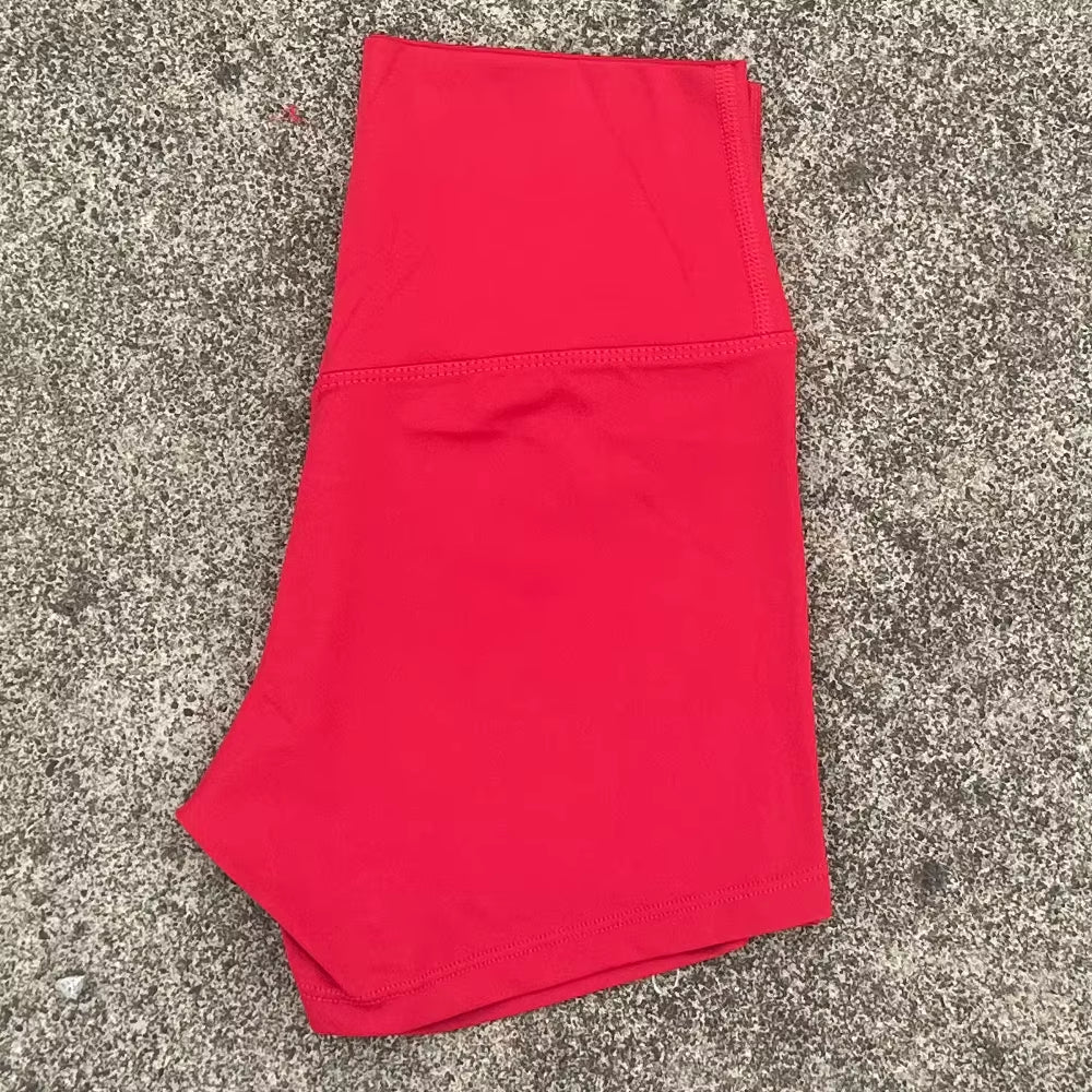 Women Sports Shorts High Waist Yoga Shorts Slim Fit Butt Lift Gym Running High Elastic Biker Shorts