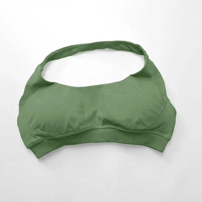 Impact Sports Bra Women Seamless Halter Top High Support Push-Up Open Back Gym Wear Fitness Yoga Workout Underwear