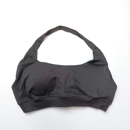 Impact Sports Bra Women Seamless Halter Top High Support Push-Up Open Back Gym Wear Fitness Yoga Workout Underwear