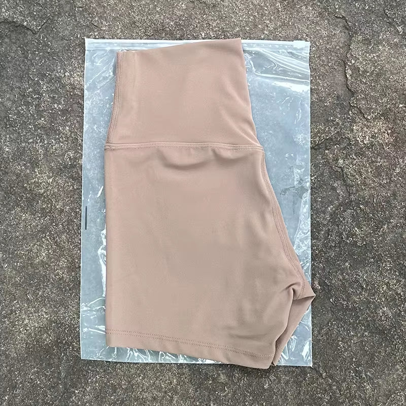 Women Sports Shorts High Waist Yoga Shorts Slim Fit Butt Lift Gym Running High Elastic Biker Shorts