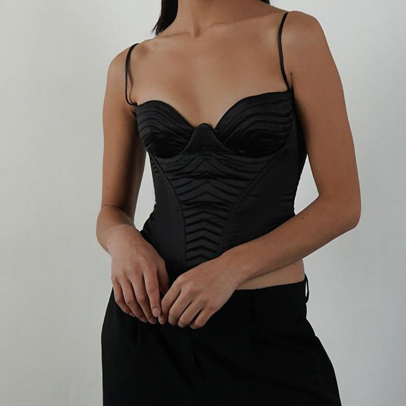 Spicy Girls Fashion Casual Versatile Slim Strap  Chest Cup